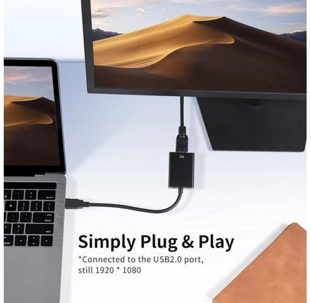 Alt view image 4 of 7 - USB to HDMI Adapter USB 3.0/2.0 to HDMI 1080P Video Audio Converter USB Video Adapter USB A to HDMI Adapter Multiple for Desktop PC TV Compatible with Windows XP 7/8/ 8.1/10