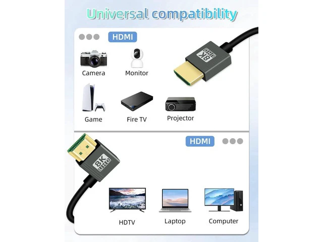 Alt view image 7 of 7 - 8K Right Angle HDMI Coiled Cable 2.2FT, 90 Degree Short HDMI to HDMI Cable, Spring Spiral HDMI 2.1 Cable 8K@60Hz,48Gbps,for Camera/TV/Capture Cards/Tablet