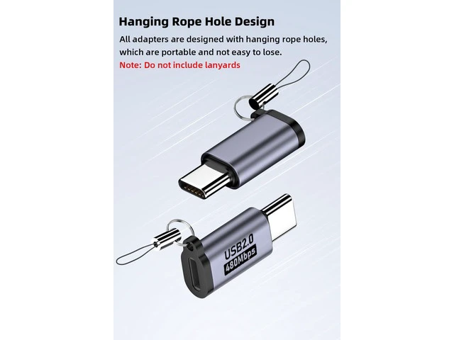 Alt view image 6 of 7 - USB C/Lighting to Micro USB Adapter Type C/Micro USB to Lighting Converter Micro USB/Lighting to USB C Extender USB C/Micro USB to Mini USB Connector (8 Pack)