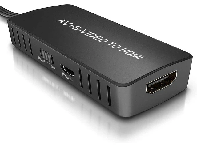 Alt view image 4 of 5 - RCA Composite Video and Svideo to HDMI Converter Resolution 1080P/ 720P Compatible with WII/WII U PS1/ 2/3 STB Xbox VHS VCR Blue-Ray DVD Players