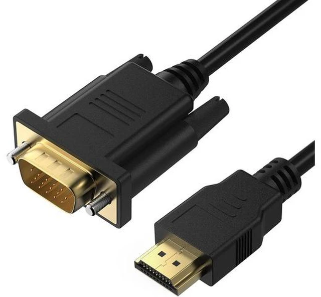Main image of HDMI to VGA Cable 6ft Anti-Interference Gold-Plated Plugs 1080P@60Hz Aluminum HDMI Source to VGA Display Adapter (Male to Male) Compatible for PC Laptop Xbox PS5 Monitor More