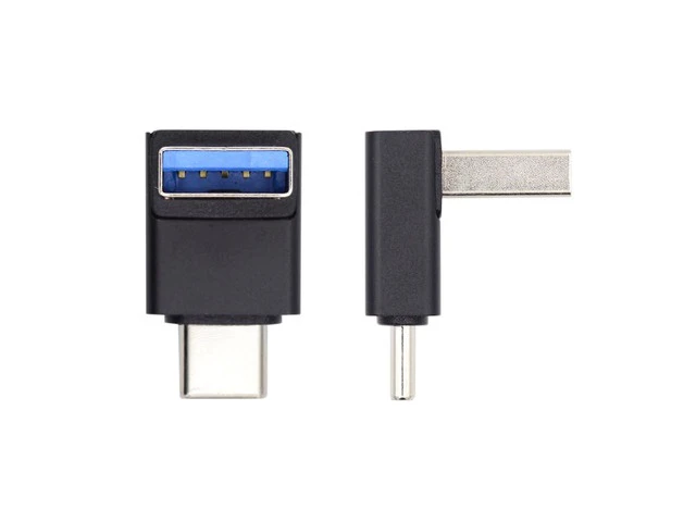 Alt view image 2 of 7 - USB3.0 Type A Male to USB 3.1 Type C Male Data 10Gbps Charge Adapter Up Angled 90 Degree for Phone Laptop