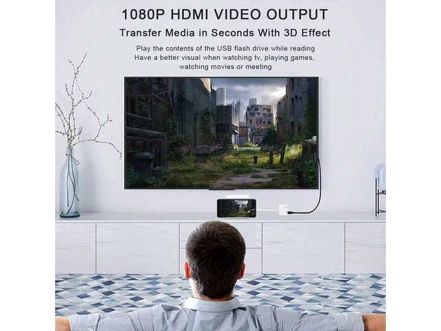 Alt view image 5 of 7 - USB C to HDMI Digital AV Adapter for iPhone 16 15 1080P Video & Audio Sync Screen Converter AV Adapter with Charging Port for iPhone 16/16 Plus/16 Pro/16 Pro Max/15/15 Plus S23 XPS 17 Surface Book 3