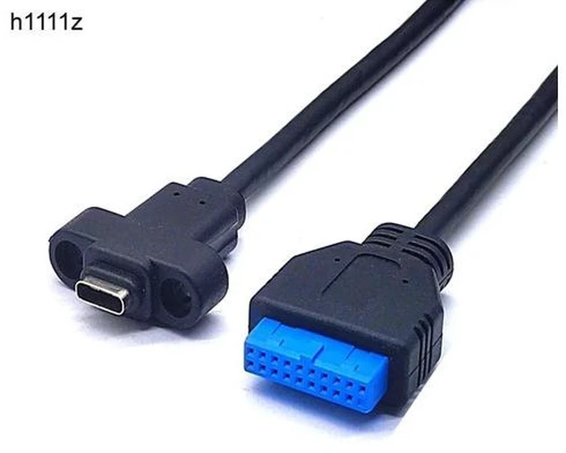 Main image of Connectors USB3.0 20/19Pin to Type-C Single Port USB 3.1 Type C USB-C Female to USB 3.0 Motherboard 19pin Header Cable 50cm