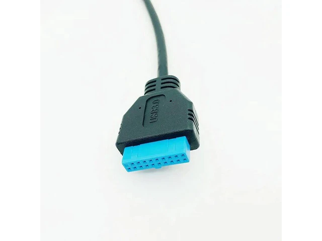 Alt view image 3 of 6 - Connectors USB3.0 20/19Pin to Type-C Single Port USB 3.1 Type C USB-C Female to USB 3.0 Motherboard 19pin Header Cable 50cm