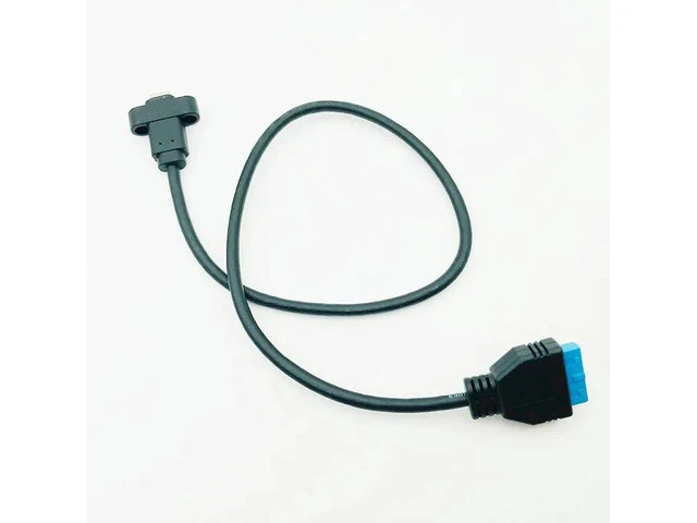 Alt view image 5 of 6 - Connectors USB3.0 20/19Pin to Type-C Single Port USB 3.1 Type C USB-C Female to USB 3.0 Motherboard 19pin Header Cable 50cm