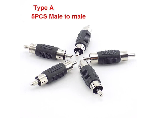Alt view image 3 of 6 - Dual RCA Male to Male Coupler Female to Female Audio Connector Adapter AV Cable Plug For CCTV Camera Connector Video(10pcs Type A)