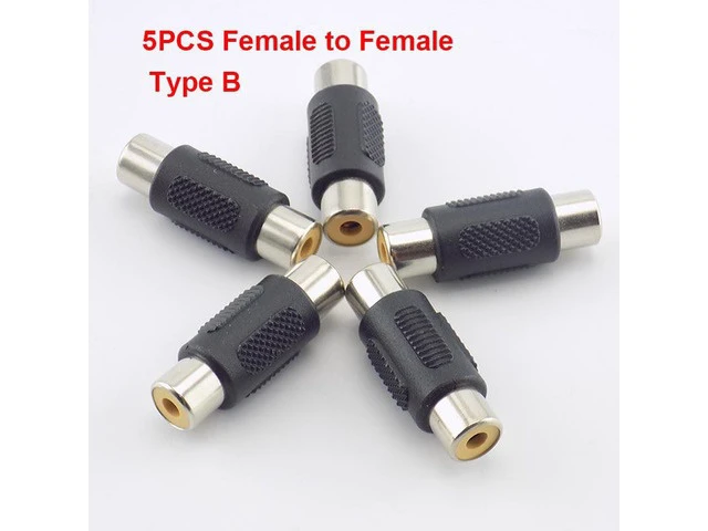 Alt view image 5 of 6 - Dual RCA Male to Male Coupler Female to Female Audio Connector Adapter AV Cable Plug For CCTV Camera Connector Video(10pcs Type A)