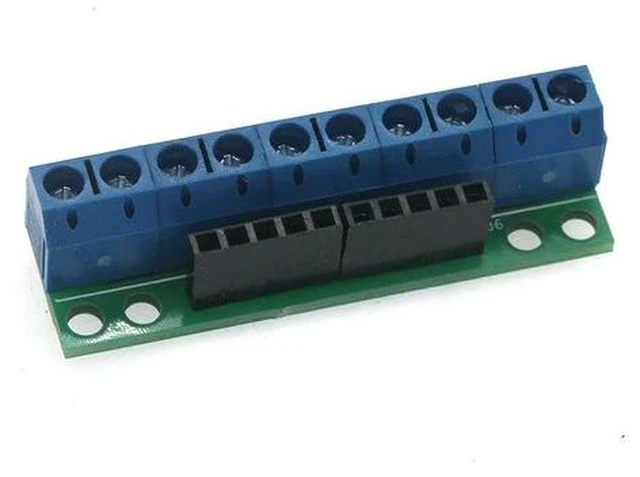 Main image of 2.54 pin to 5.0 screw terminal board conversion board 10PIN2.54 pin to 5.08