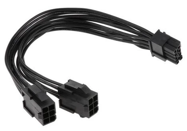 Main image of 20cm 18AWG PCI-E Double 6 Pin to 8 Pin Graphics Card Modular Power Cable