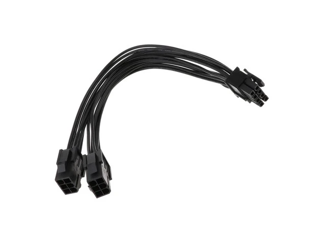 Alt view image 6 of 6 - 20cm 18AWG PCI-E Double 6 Pin to 8 Pin Graphics Card Modular Power Cable