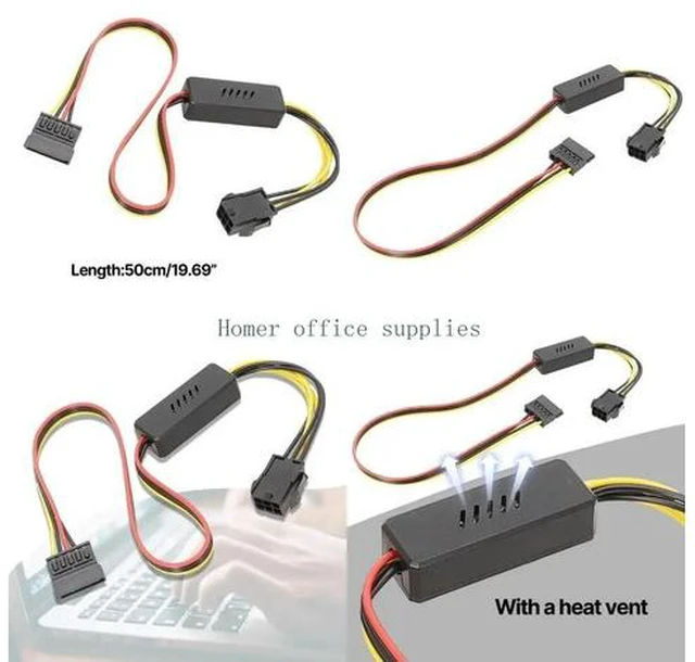 Main image of 6PIN to Sata Hard Drive Power Supply Cable Sata Power Adapter Cable With Voltage Reduction Converter Board
