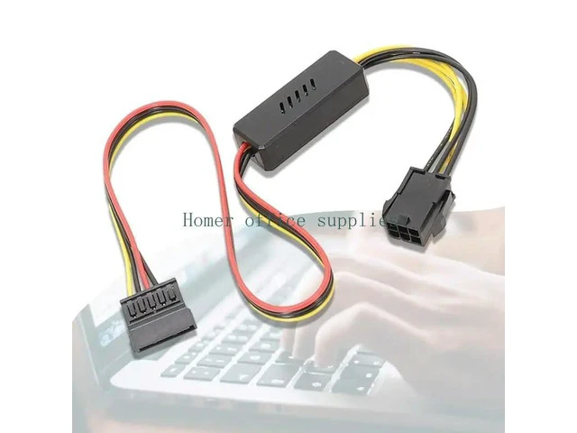 Alt view image 5 of 6 - 6PIN to Sata Hard Drive Power Supply Cable Sata Power Adapter Cable With Voltage Reduction Converter Board