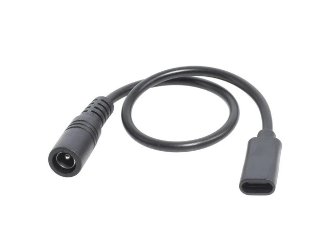 Alt view image 2 of 4 - Type-C Female to 5.5x2.1 Female Cable 5521 to Type-C Connector Power Supply Cord 5.5x2.1mm Adapter USB Type C Converter
