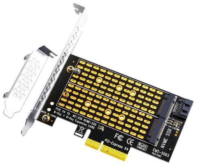 Main image of PCIE 4.0 To M2/M.2 Adapter SATA M.2 SSD PCIE Adapter NVME/M2 PCIE Adapter SSD M2 To SATA PCI-E Card M Key +B Key-AB01