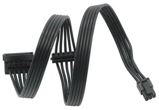 Main image of Small 6Pin to Dual SATA SSD Power Supply Cable MINI 6Pin Turn 2 x SATA Hard Drive Power Cord For Dell Main Board Interface