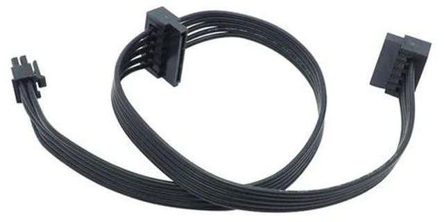 Alt view image 3 of 5 - Small 6Pin to Dual SATA SSD Power Supply Cable MINI 6Pin Turn 2 x SATA Hard Drive Power Cord For Dell Main Board Interface