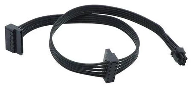 Alt view image 5 of 5 - Small 6Pin to Dual SATA SSD Power Supply Cable MINI 6Pin Turn 2 x SATA Hard Drive Power Cord For Dell Main Board Interface