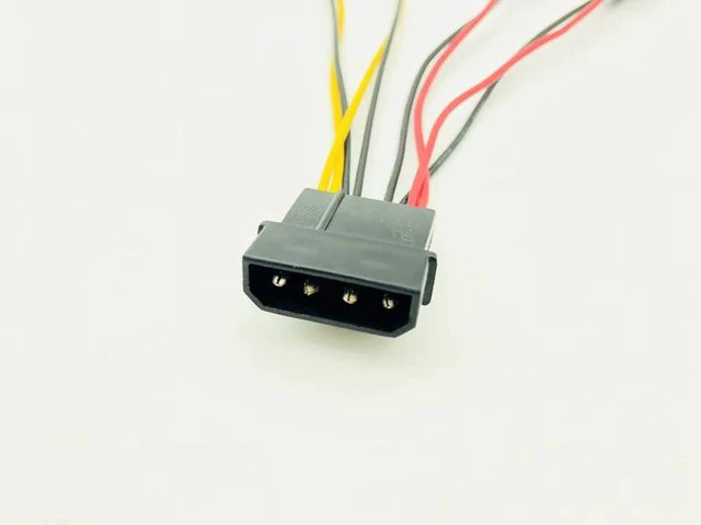Alt view image 5 of 6 - 5PCS Computer Fan Power Cable 4Pin Molex to Four 3Pin Power Cable Adapter Connector 12v*2 or 5v*2 for CPU PC Case Fan Cables