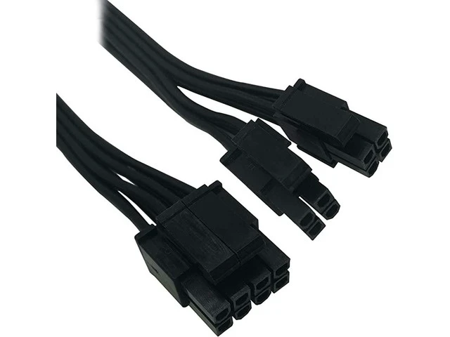 Alt view image 3 of 5 - 2Pack Motherboard ATX CPU 8 Pin 4+4 Male to Female Extension Cable for Power Supply PSUs 95inch24cm