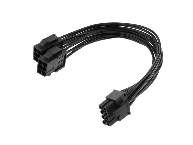Alt view image 2 of 6 - 20cm 18AWG PCI-E Double 6 Pin to 8 Pin Graphics Card Modular Power Cable