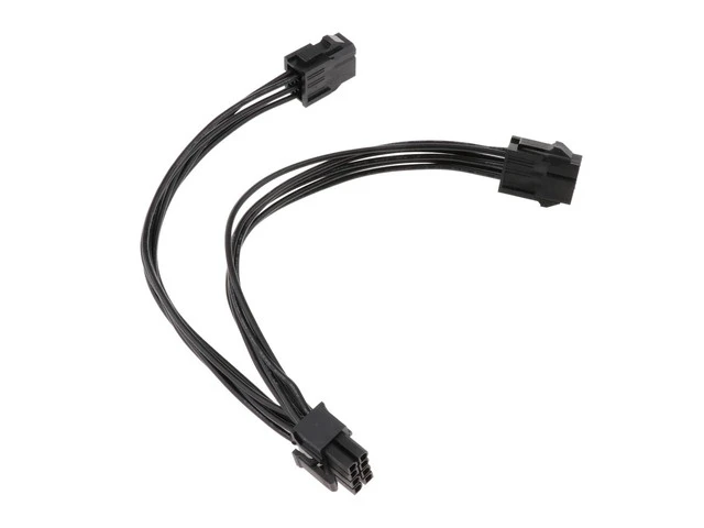 Alt view image 3 of 6 - 20cm 18AWG PCI-E Double 6 Pin to 8 Pin Graphics Card Modular Power Cable