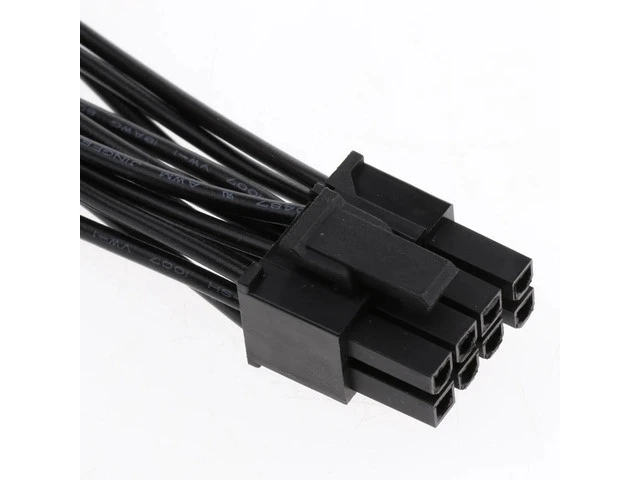 Alt view image 4 of 6 - 20cm 18AWG PCI-E Double 6 Pin to 8 Pin Graphics Card Modular Power Cable