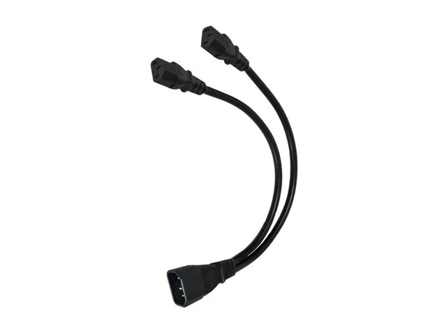 Alt view image 2 of 7 - IEC 320 C14 Male Plug to 2xC13 Female Splitter Power Cord C14 to 2 Way C13 Power Adapter Cable for UPS Server 0.5m