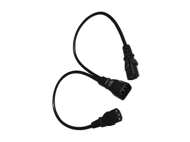 Alt view image 4 of 7 - IEC 320 C14 Male Plug to 2xC13 Female Splitter Power Cord C14 to 2 Way C13 Power Adapter Cable for UPS Server 0.5m