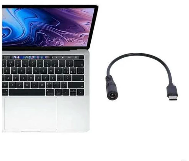Alt view image 3 of 4 - USB C Male to DC5.5X2.1mm Female Power Extension Cable Charging Cord