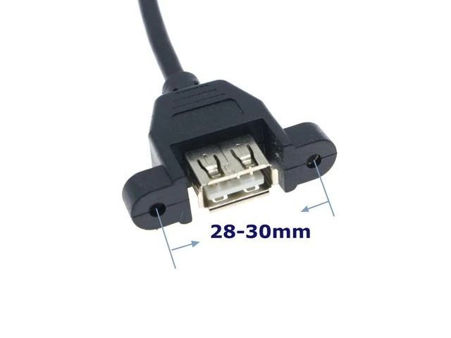 Alt view image 3 of 3 - 30CM USB3.1 Type-c Male to USB 2.0 Female With Screw Holes to Fix the Chassis Motherboard to OTG Extension Cable