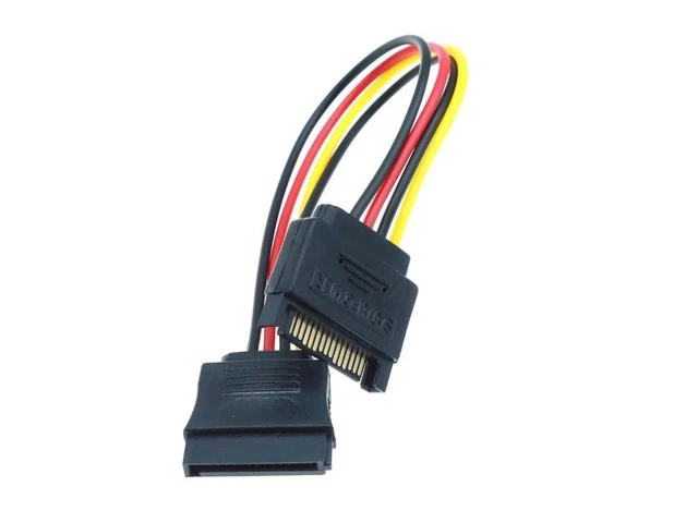 Alt view image 3 of 6 - 11.8 Inch 15 Pin SATA Power Extension Cable - SATA Power Male to Female Extender - Hard Drive Power Cable, SSD Power Cable