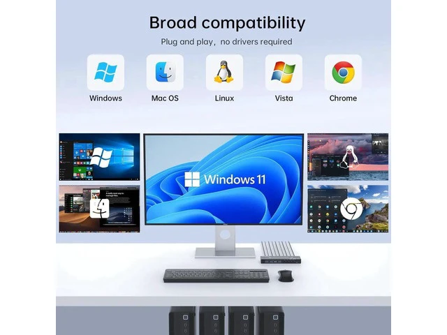 Alt view image 2 of 7 - 4 Port HDMI KVM Switch 4K@60Hz 2K@120Hz, EDID Simulation KVM Switcher for 4 Computers Share 1 Monitor Keyboard Mouse HDD Printer, with Wired Remote & Power Adapter