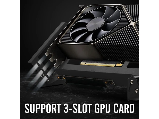 Alt view image 7 of 7 - PCIe 4.0 GPU Mount Bracket with Multi-Angle Adjustable VGA Support Holder, 17cm 6.69in PCIe 4.0 X16 Gen4 Riser Cable Kit Black