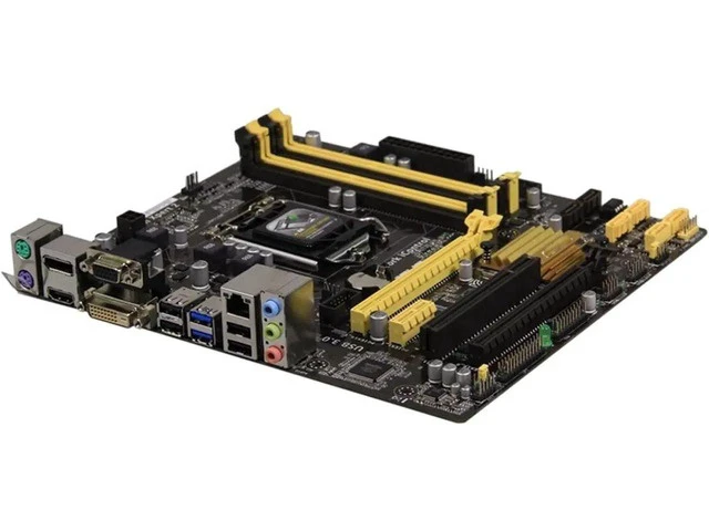 Alt view image 5 of 6 - For ASUS B85M-E Desktop Motherboard Intel B85 LGA 1150 Socket Support Intel i3 i5 i7 Pentium Celeron DDR3 32GB Micro ATX UEFI BIOS Original Mainboard
