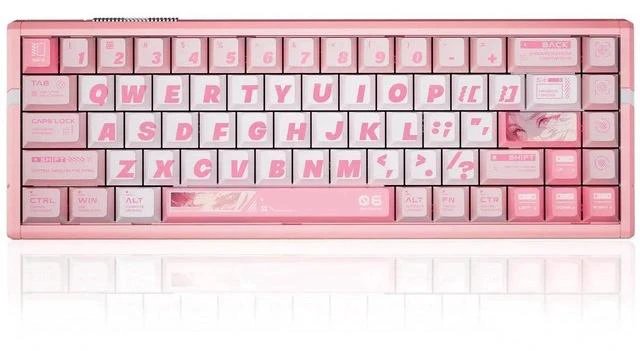 Main image of RS6 Ultra 65% 68 Keys Aluminum Alloy Hall Effect Gaming Keyboard 0.001mm RT 8K Polling Hot Swappable Pink TTC RGB Magneto Keyboard