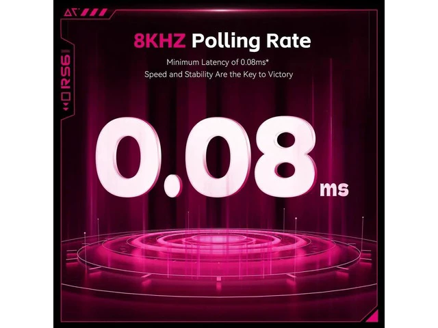 Alt view image 7 of 7 - RS6 Ultra 65% 68 Keys Aluminum Alloy Hall Effect Gaming Keyboard 0.001mm RT 8K Polling Hot Swappable Pink TTC RGB Magneto Keyboard