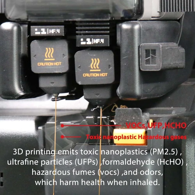 Alt view image 4 of 7 - 2Pcs H2D/H2S/H2C Air Filter Replacement with HEPA13 & Activated Carbon, 3D Printer Air Filter for Bambu Lab H2D/H2S/H2C, Reduce VOCs, PM2.5, UFP& Odors, Plug-and-Play Upgrade
