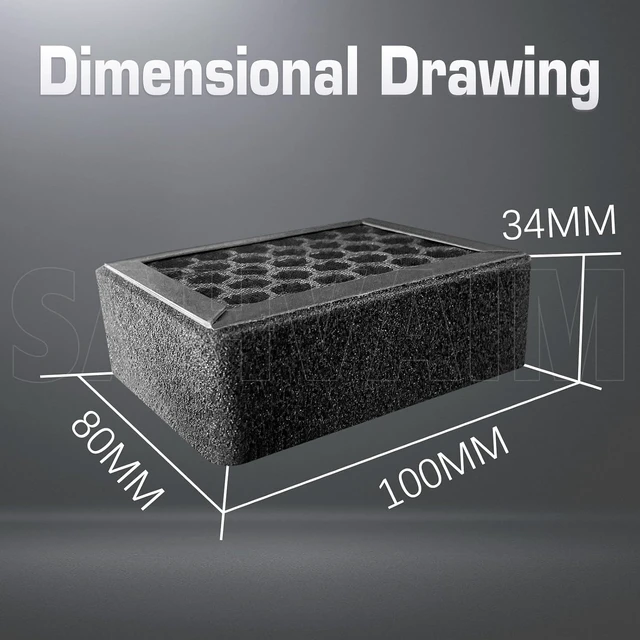 Alt view image 6 of 7 - 2 Pack Upgraded HEPA 13 & Activated Carbon Air Filter for QD Q2 3D Printers, Replacement Filter for VOCs, PM2.5, Ultrafine Particles & Odors, Q2 Accessories & Parts