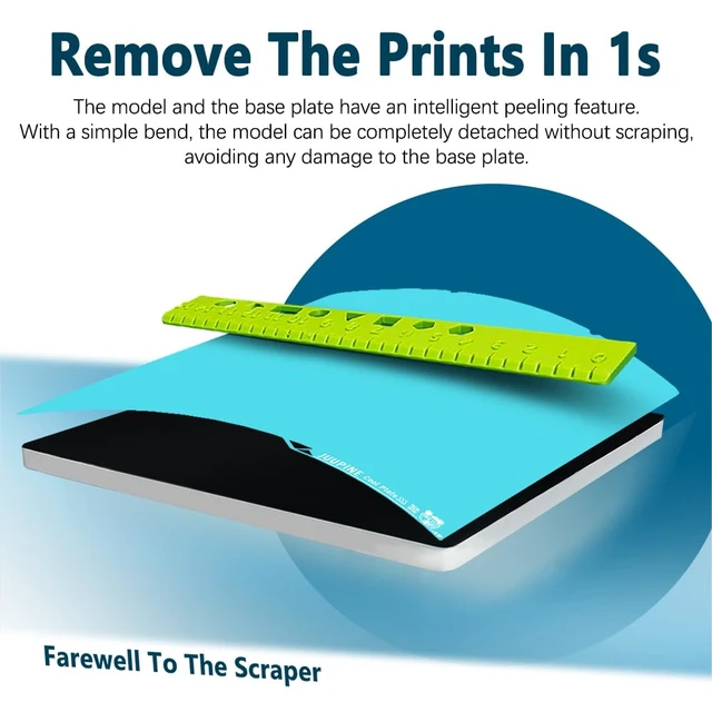 Alt view image 5 of 7 - 2.0 Upgraded OMG Cool Plate for Anycubic Kobra S1/Kobra X/Kobra 4, 264x276mm Thicker Magnetic Kobra Build Plate with Supertack Smooth Surface, Easy Release 3D Printer Hotbed for PLA PETG Printing