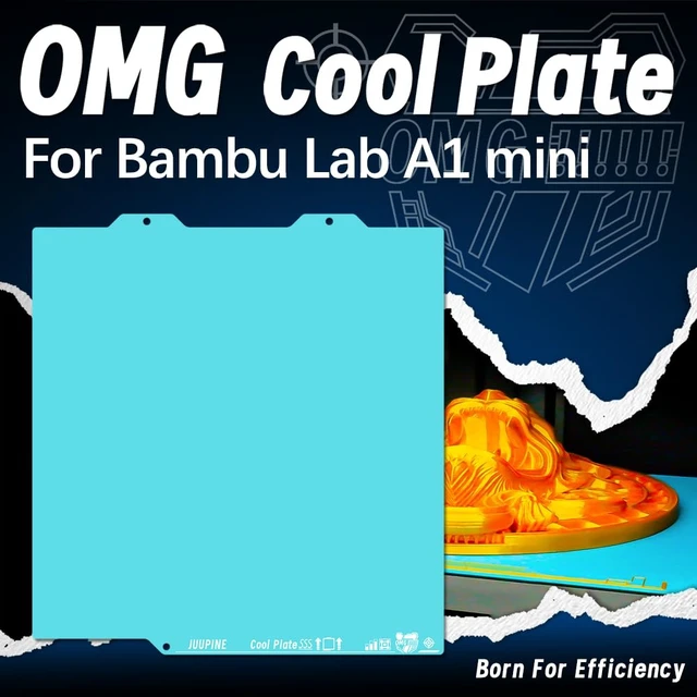 Alt view image 2 of 7 - 2.0 Upgraded OMG Cool Plate for Bambu Lab A1 MINI, 184x184mm Thicker Magnetic Bamboo Build Plate with Supertack Smooth Surface, Low-Temperature 3D Printer Bed Plate for PLA PETG Printing