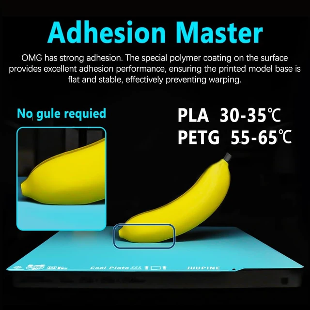 Alt view image 3 of 7 - 2.0 Upgraded OMG Cool Plate for Bambu Lab A1 MINI, 184x184mm Thicker Magnetic Bamboo Build Plate with Supertack Smooth Surface, Low-Temperature 3D Printer Bed Plate for PLA PETG Printing