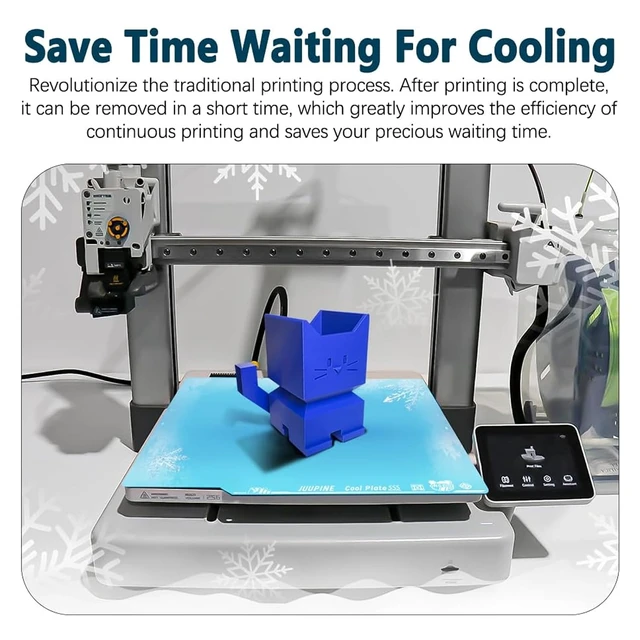 Alt view image 4 of 7 - OMG Cool Plate for Bambu Lab X2D/P2S/P1S/P1P/A1/X1/X1C, 257x257mm Thicker Magnetic Bamboo Build Plate with Supertack Smooth Surface, Low-Temperature 3D Printer Bed Plate for PLA PETG Printing