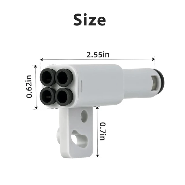 Alt view image 7 of 7 - Bamboo 4-in-1 PTFE Adapter, Filament Bowden Tube Expansion Port,AMS Connect 4 Feeding Modules Compatible with Bambu Lab X1/X1C/X1E/P1S/P2S/P1P/H2D/H2S 3D Printer Accessories