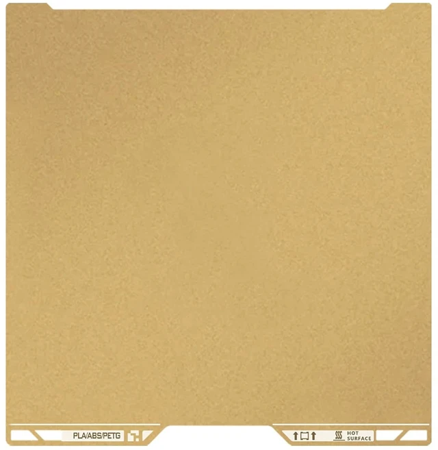 Main image of Same as OEM for Bambu H2D/H2S Textured PEI Plate with QR Code, 355x346mm Double Sided Flexible Spring Steel Magnetic Platform Print Bed PEI Sheet for Bambu Lab H2D/H2S 3D Printer(Gold)