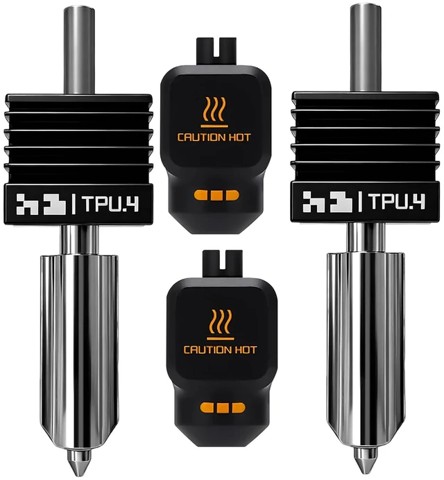 Main image of 2 Pack 0.4mm H2D TPU High Flow Hotend Kit, Compatible with Bambu Lab H2D and H2D Pro, Saves Up to 30% Print Time, Optimized Filament Feeding for Stable High-Speed TPU Printing with Silicone Socks