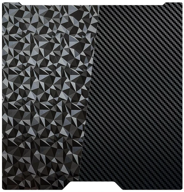 Main image of 355x346mm H2D Build Plate for Bambu Lab H2D/H2S,Double Sided PEO PET Flexible Removable Spring Steel Heated Printing Bed Platform,Removable Heated Bed for H2D Combo/H2S(Carbon Fiber+Diamond)