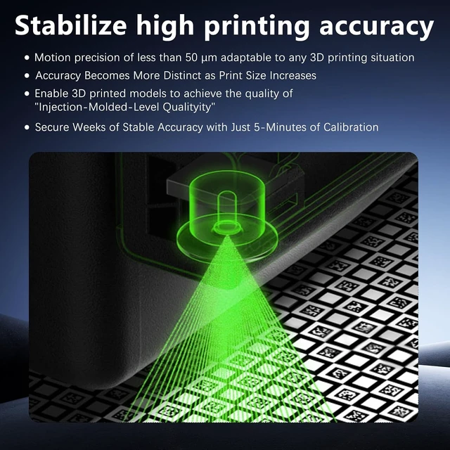 Alt view image 2 of 7 - Vision Encoder Plate for Bambu Lab H2S/H2D/H2C 3D Printer,Sub-50µm Motion Accuracy,Injection-Mold-Level Dimensional Precision,Calibration Before Printing Detailed Miniatures or Large Engineering Parts