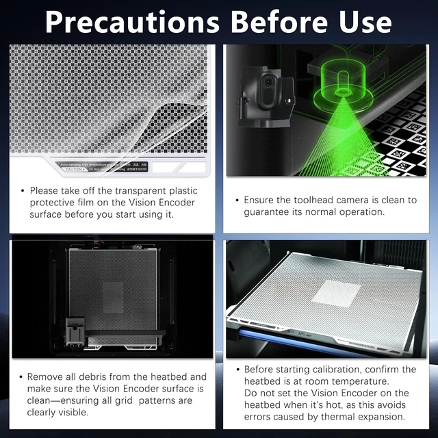 Alt view image 7 of 7 - Vision Encoder Plate for Bambu Lab H2S/H2D/H2C 3D Printer,Sub-50µm Motion Accuracy,Injection-Mold-Level Dimensional Precision,Calibration Before Printing Detailed Miniatures or Large Engineering Parts