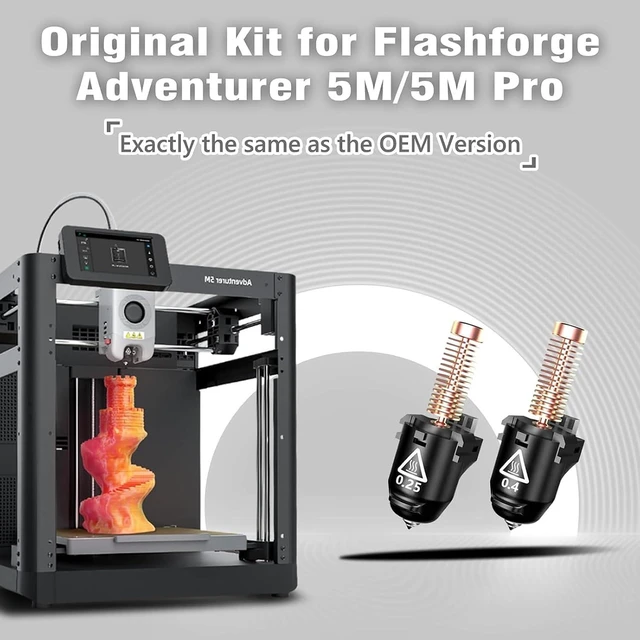 Alt view image 2 of 6 - Original 3D Printer Nozzle 0.25mm 0.4mm for FLASHFORGE Adventurer 5M Hotend,3S Quick Detachable Nozzle,Up to 280 High Temp 32mm³/s High Flow Nozzle,Adventurer 5M Pro Nozzles Kit
